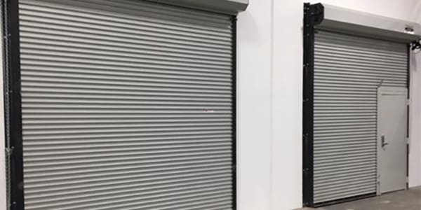 Two roll up doors set up by our Westlake Village industrial garage door company.